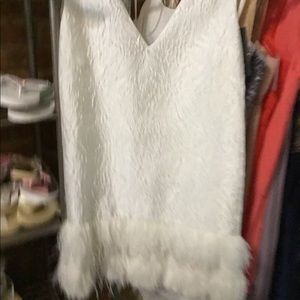 BCBG by Max Azria feathered formal SZ 12